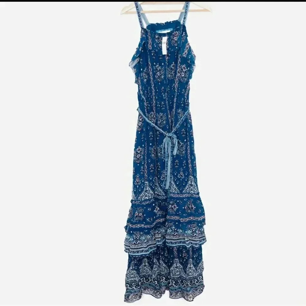 Nwt Anthropologie Sasha ruffle maxi dress.Size M - Picture 3 of 5